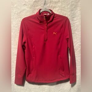 Puma Red Quarter-Zip Pullover